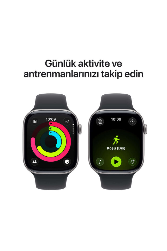 Watch Series 11 GPS + Cellular, 46 mm Uzay Grisi Alüminyum Kasa ve Siyah Spor Kordon - S/M