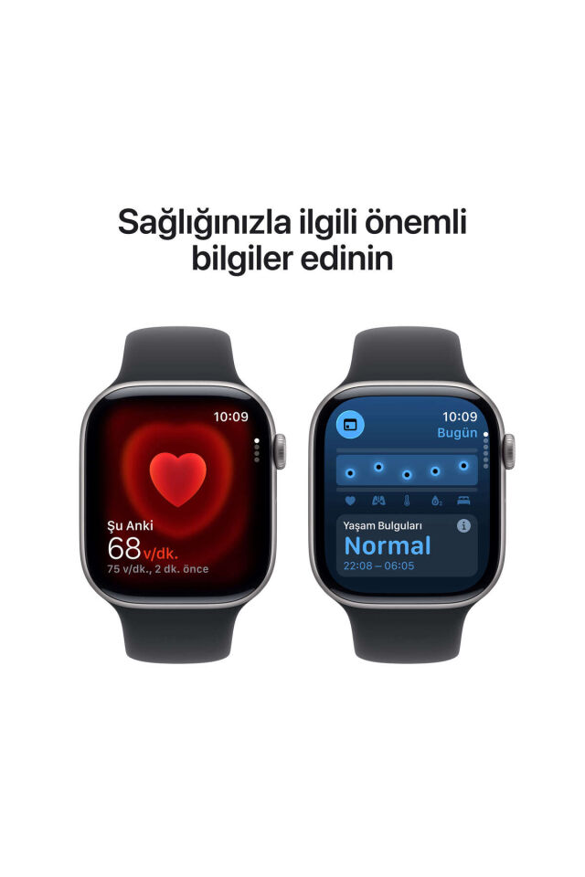 Watch Series 11 GPS + Cellular, 46 mm Uzay Grisi Alüminyum Kasa ve Siyah Spor Kordon - S/M