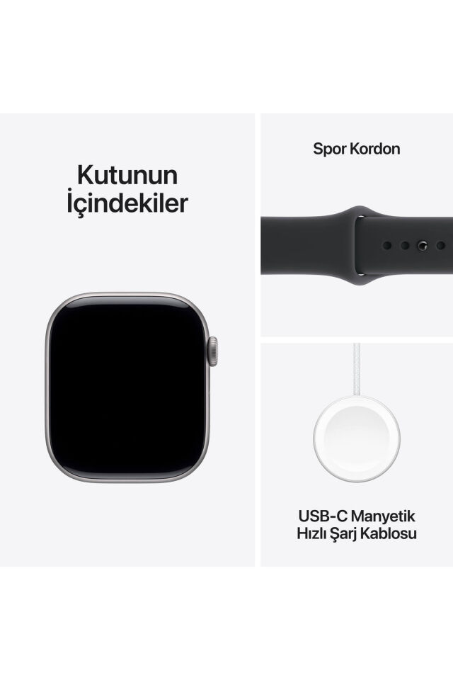 Watch Series 11 GPS + Cellular, 46 mm Uzay Grisi Alüminyum Kasa ve Siyah Spor Kordon - S/M