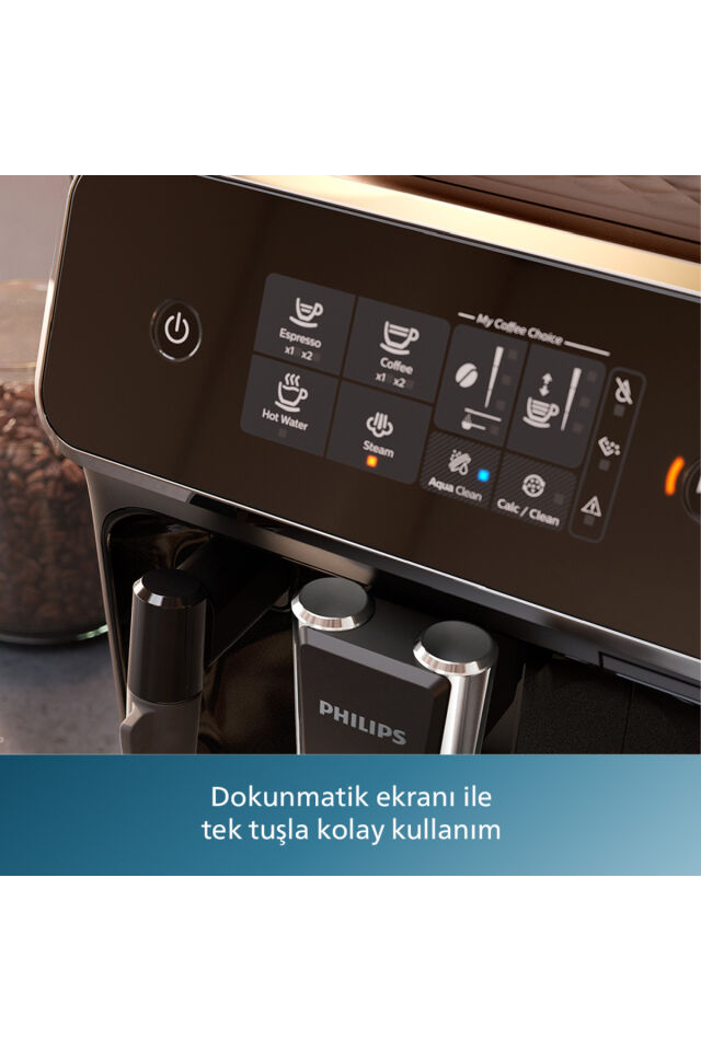 2200 Serisi Tam Otomatik Espresso Makinesi, Dokunmatik Ekran, Klasik Süt Köpürtücü, EP2220/10