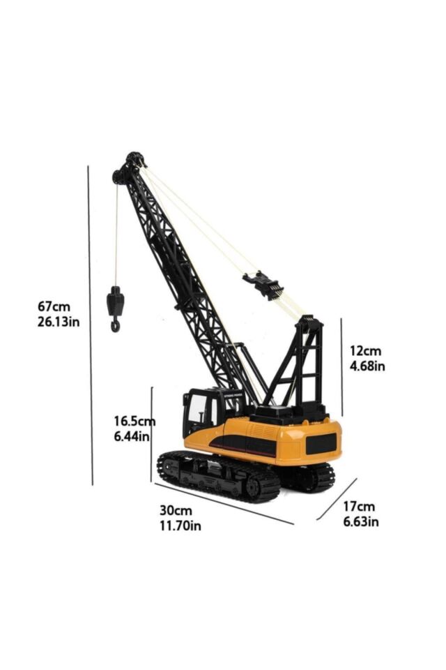 67cm 1/14 Yüksek Kalite Rc Model Ekskavatör Paletli Vinç Uzaktan Kumandalı Iş Makinası 1572
